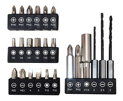 Imagen 4 de 10 de Taladro Atornillador Giratorio Inalámbrico 3.6v + Kit Puntas