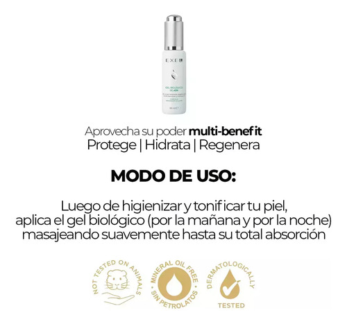 Suero Biologico de Adn vegetal con Acido Hialuronico Y Vitamina C Exel Rutina Skincare Facial 30ml