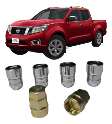 Set 4 Tuerca De Seguridad Nissan Frontier 2012-2021 2 Llaves