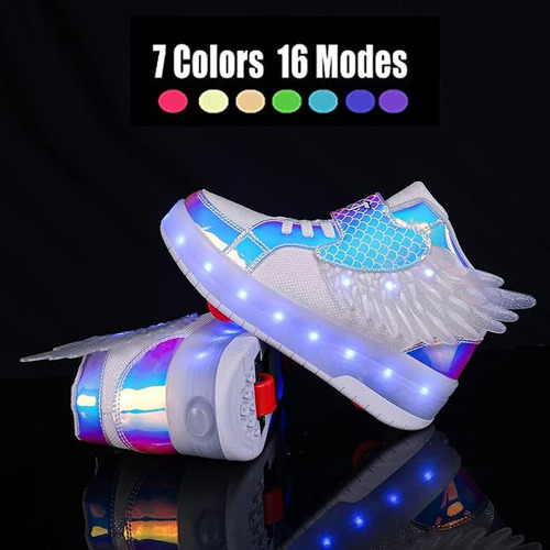 / ~ Zapatos Con Ruedas For Niños Y Niñas Con Luces Led For
