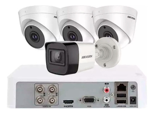 Kit Vigilancia Hikvision Turbo Hd 4 Cámaras 5mp + Accesorios