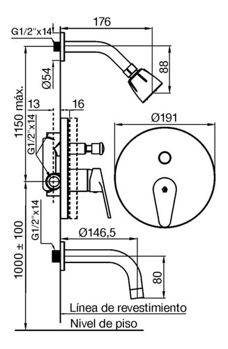 Imagen 5 de 8 de Juego Grifería Baño Fv Compacta Bidet Ducha C/trnsf. Cuota
