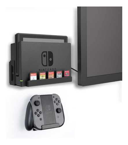 Base Para Pared Nintendo Switch Y Control Soporte Metálico