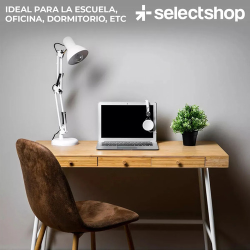 Lámpara De Mesa Con Brazo Oscilante De Metal