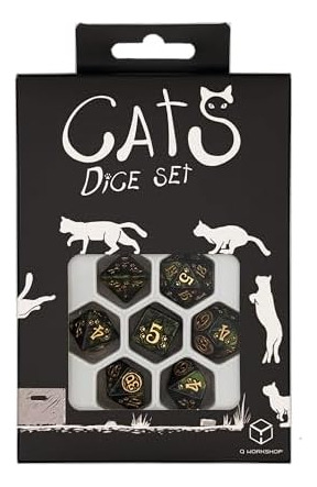 Juego De Dados Pixel Con Diseño Gato Exclusivo Q-workshop