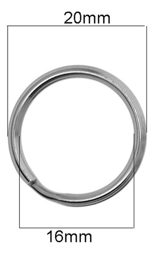 Ss Sroje 40 Llaveros De Acero Inoxidable Dividido Aro 20 Mm