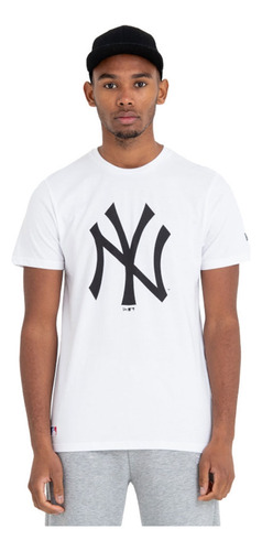 Remera White New Era Yankees Team Logo Tee Mlb 