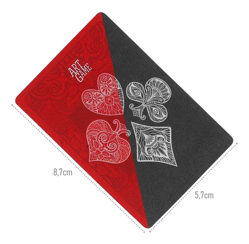 Kit 2 Jogos Baralhos Luxo Plástico Resistente Estojo De Lata