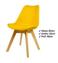 Comprar Silla Al Estilo Nórdico Polipropileno\u002F Madera De Colores. 