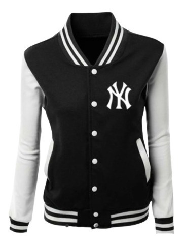 Chaqueta Universitaria Corte De Dama Logo New York Yankees