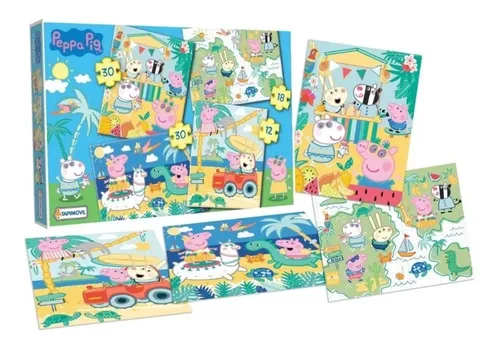 Rompecabezas de peppa sales pig 4 piezas