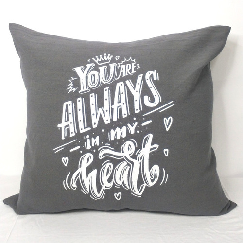 Almohadon De Tussor Always | Estampado | Decoracion