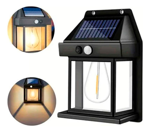 Luminaria Arandela Parede Luz Solar Sensor Presença Externo