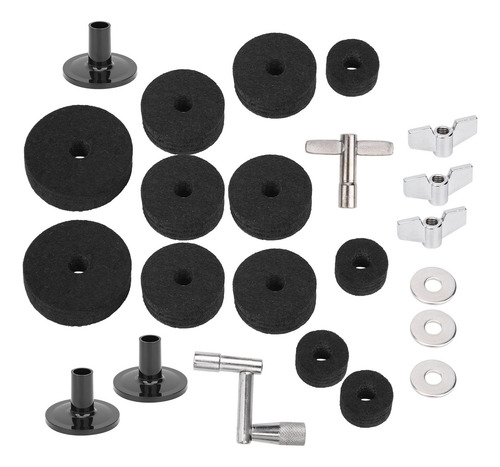 23pcs Kit De Platillo De Almohadilla De Tambor Sin Deslizami