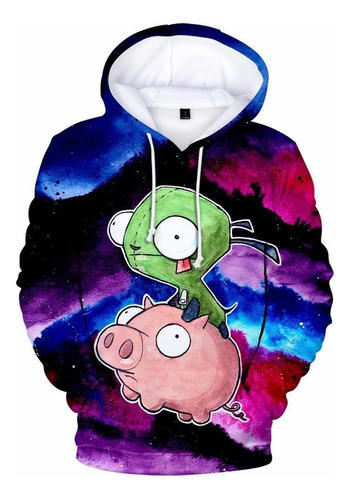 Sudadera Invasor Zim Manga Larga Disfraz Adulto