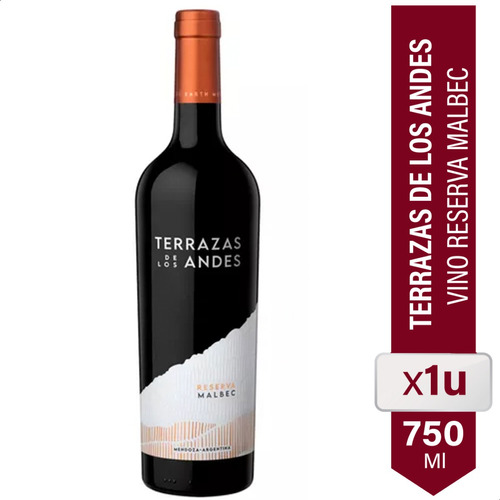 Vino Terrazas De Los Andes Reserva Malbec Pack X6 Unidades