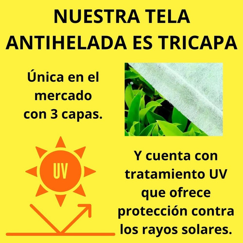 Tela Manta Térmica Antihelada Plantas Invierno 1,40 X 50 Mts