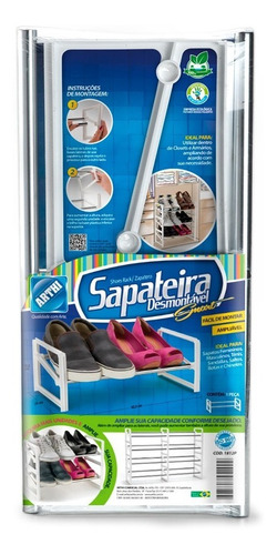 Imagem 3 de 3 de Sapateira Com 1 Prateleira Arthi Para 2 Pares Arthi