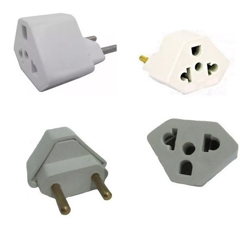 Imagem 1 de 5 de Kit 05un Adaptador De Tomada Padrão Novo E Antigo Universal