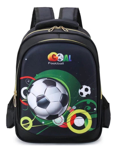 Bolso De Escuela De Fútbol Negro Decáscara Durade 13pulgadas