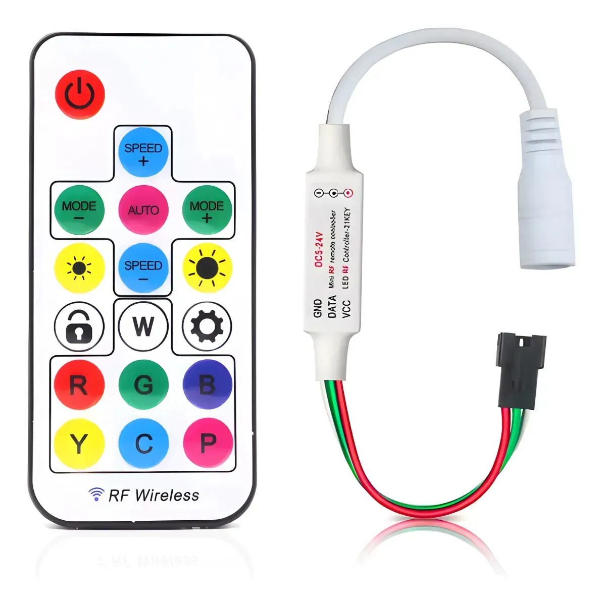 Controladora Sp104e Som Musical Ws2811 2812 Luz Rgb Central Controle Digital Tensão De Operação 5-12v Para Fitas De Led
