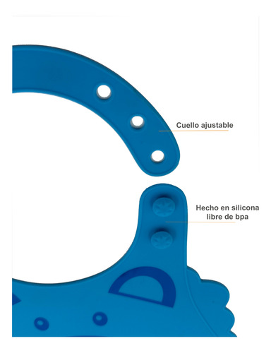 Set De 3 Baberos Para Bebé Con 2 Platos Y Cubiertos