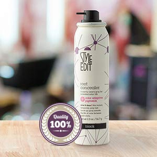 Spray Corretor De Raiz Cinza Style Edit Preto 2 Oz