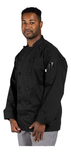 Chaqueta Chef Negra Unisex Uncommon 0425c - Uniformes Chef