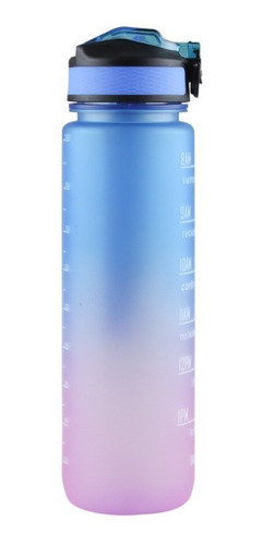 Imagen 7 de 10 de Bote Vaso Agua Motivacional 1000 Ml Termo Cilindro Popote