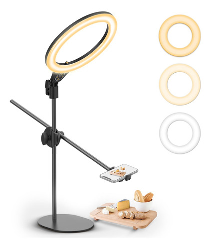 Soporte Para Teléfono Con Anillo De Luz De 10 Pulgadas Color