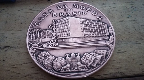 Medalão Da Inauguração Da Fabrica De Papel Casa  Moeda 1969