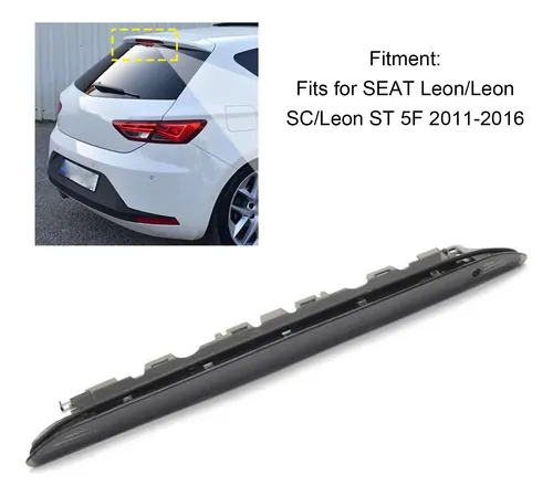 Luz De Freno LED Alta Trasera Para Seat Leon 5F 2013-2020 | Lente Roja | Reemplazo 5F0945097G