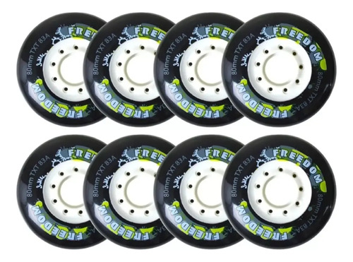 8 Rodas Freestyle Traxart Freedom 80mm/83a + Brinde