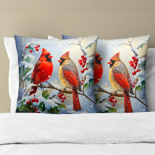 Juego De 2 Fundas De Almohada Invierno 45 X 45 Cm
