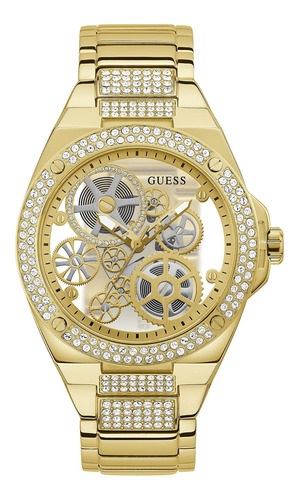 Reloj Hombre Guess Gw0323g2 Cuarzo Pulso Dorado En Acero