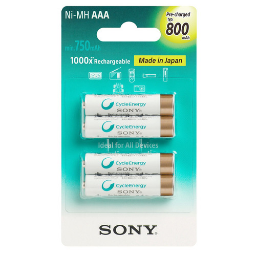 4 Pilas Recargables Sony Aaa Nh-aaa-b4kn 800mah Puebla