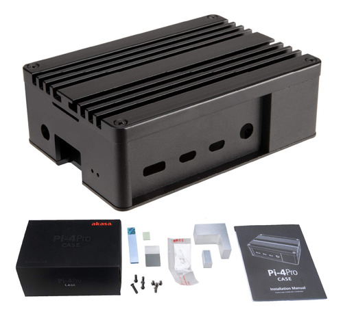 Akasa Pi-4 Pro Caja Ventilador Raspberry Pi Aluminio Kit B