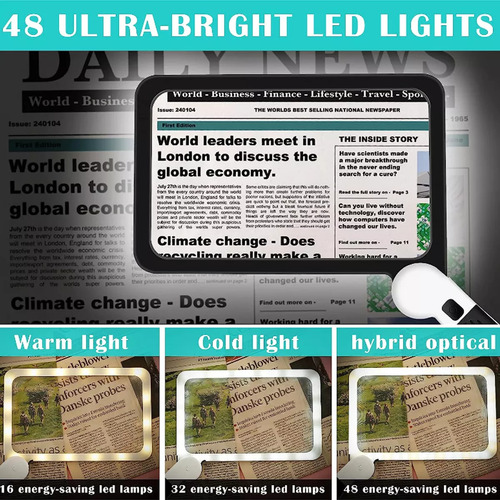 Lupa Led Plegable De Página Completa 5x Reading B