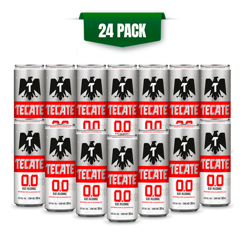 Cerveza Sin Alcohol Tecate 0.0 24 Latas De 355ml