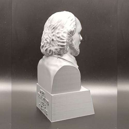 Escultura Busto William Shakespeare Escritor Ingles Cor Prateado