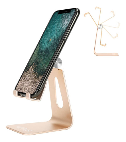 Soporte Ajustable Para Telefono Celular - Dorado