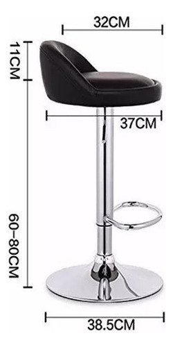 Silla Piso Bar Altura Regulable Taburete Respaldo