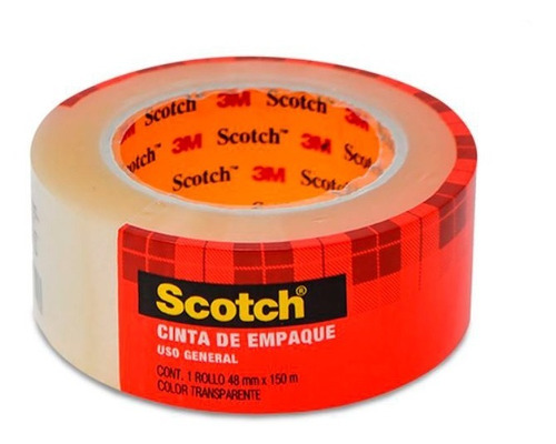 Cinta De Empaque Transparente Scotch 48mm X 150m 1pz 