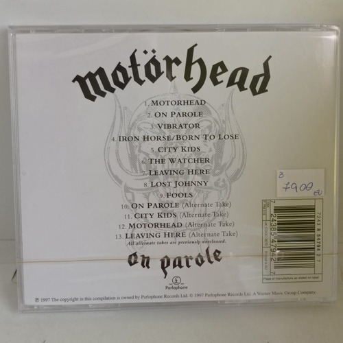 Motörhead - On Parole ( C D Ed. Europa Nuevo)