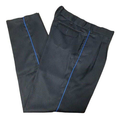 Pantalón De Vestir Con Línea Azul