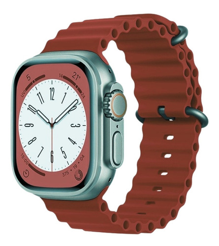 Pulseira Oceano Para Apple Watch Ultra 49mm Cor Vinho