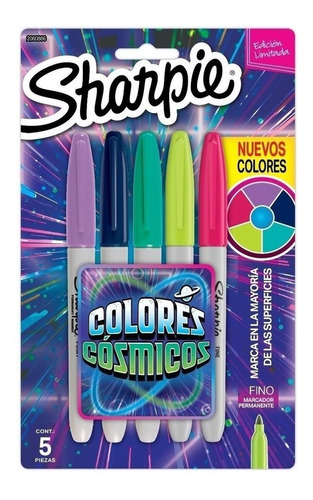 Marcadores Sharpie X 5 Colores Cósmicos Nuevos!! Permanente 