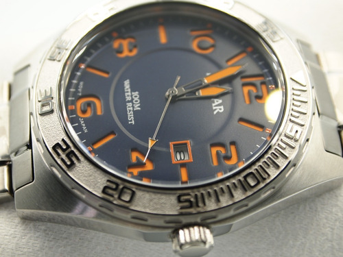 Relógio Pulsar Analógico Masculino Ps9313 Azul/laranja