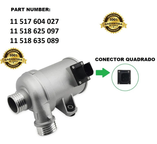 Bomba Água Bmw 328i F31 N20 2013 2014 Pino Quadrado