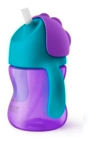 Imagen 3 de 8 de Vaso Antiderrame Pajita 200ml +9m Avent Straw Cup Maternelle